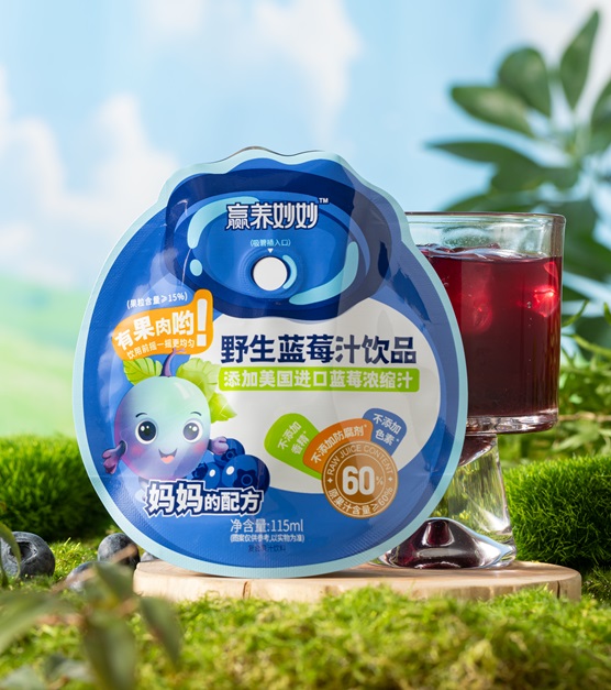 100% Natural Real Pulp Blueberry Juice Pouch
