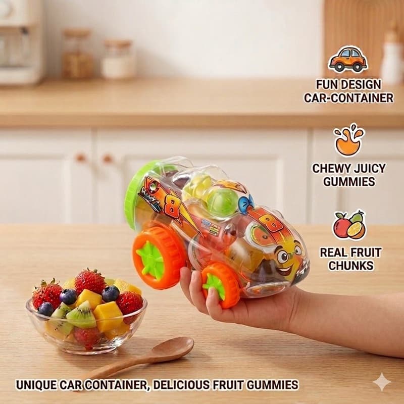 Creative Car Shape Jar Fruit Jelly for Children